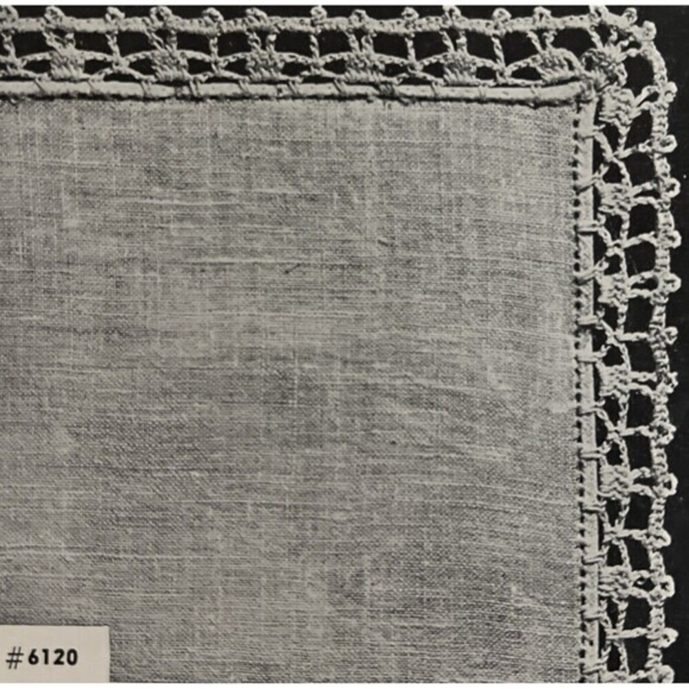 Vintage 1948 Handkerchief Edgings Tatting Crochet Pattern 6120 Irish Lace Doily